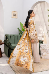 FIRDOUS 3 Piece Stitched Embroidered Printed Lawn Suit - D-779