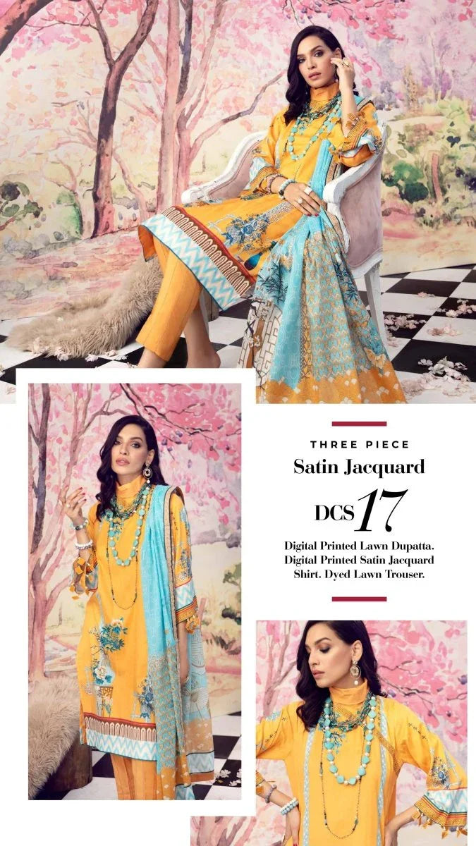 Gul Ahmed 3 Piece Unstitched Shaleen Printed Suit DCS-17