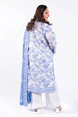 Gul Ahmed 3 Piece Unstitched Printed Lawn Suit with Embroidered Denting Lawn Dupatta DN-52011