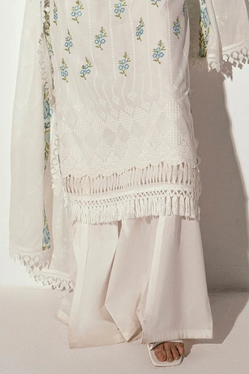 Gul Ahmed 3 Piece Unstitched Embroidered Printed Denting Lawn Suit DN-52032