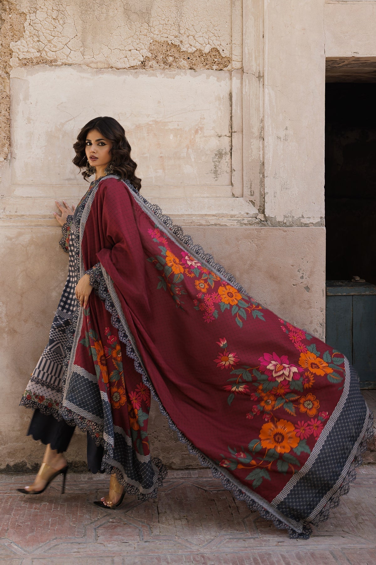 Charizma 3 Pc Stitched Embroidered Staple Suit - DSCW5-01