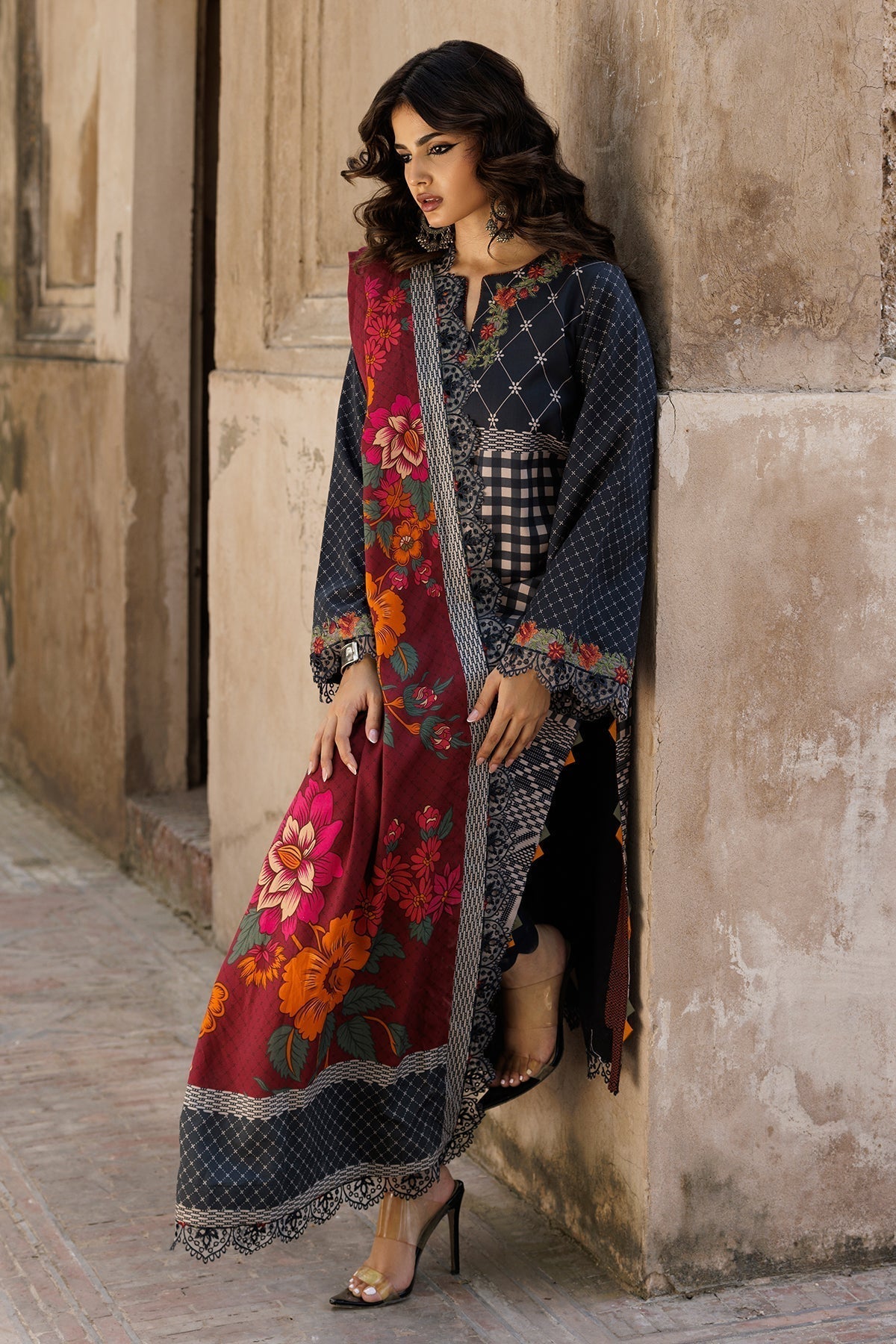 Charizma 3 Pc Stitched Embroidered Staple Suit - DSCW5-01