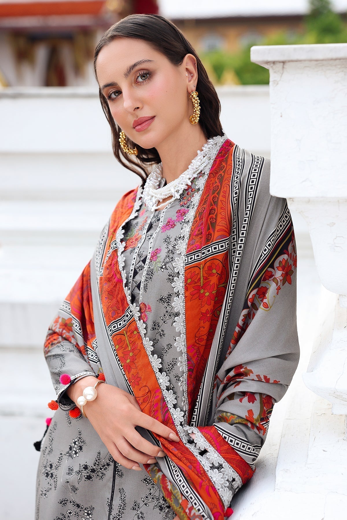 Charizma 3 Pc Stitched Embroidered Staple Suit - DSCW5-03