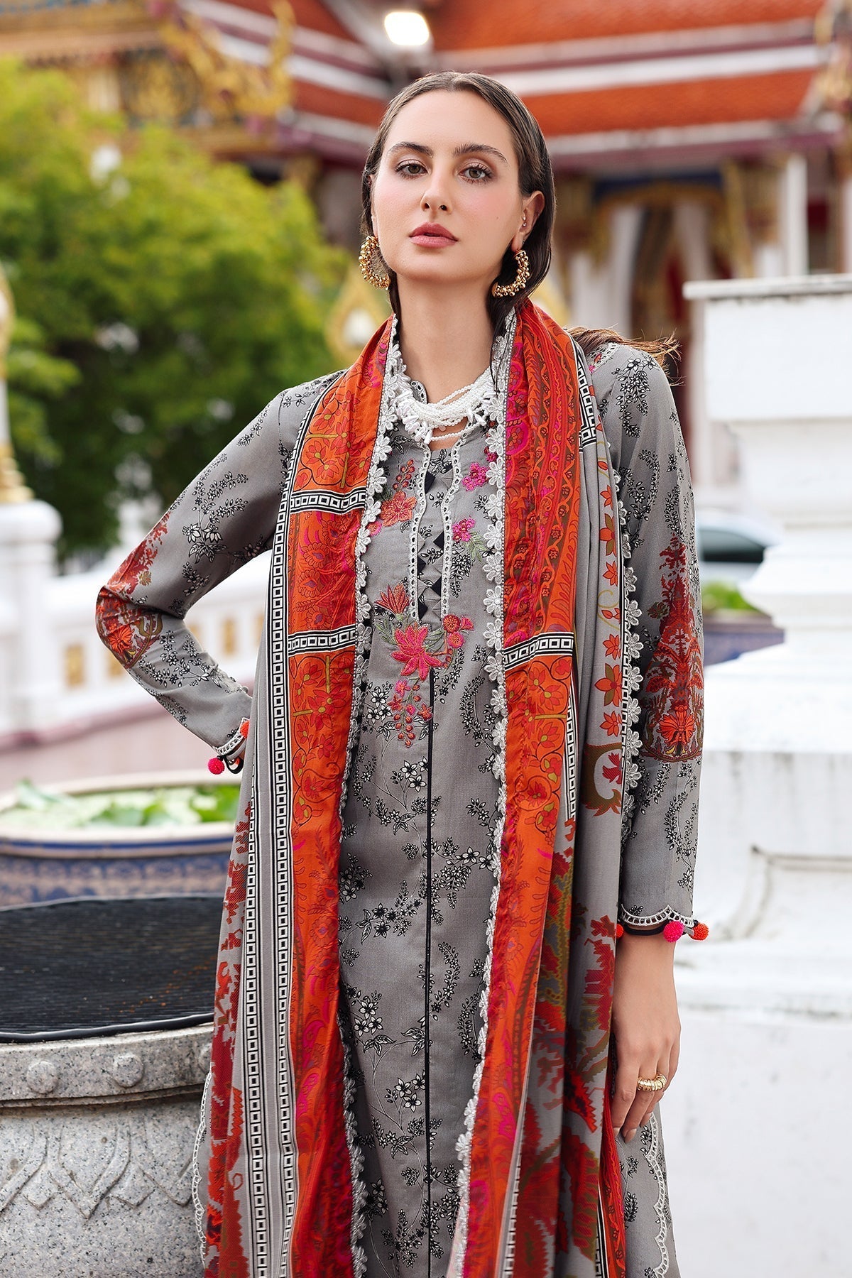 Charizma 3 Pc Stitched Embroidered Staple Suit - DSCW5-03