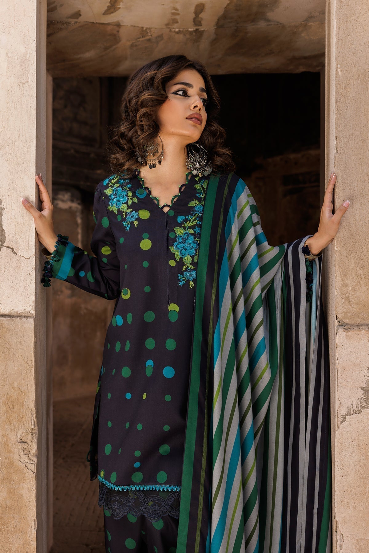 Charizma 3 Pc Stitched Embroidered Staple Suit - DSCW5-07