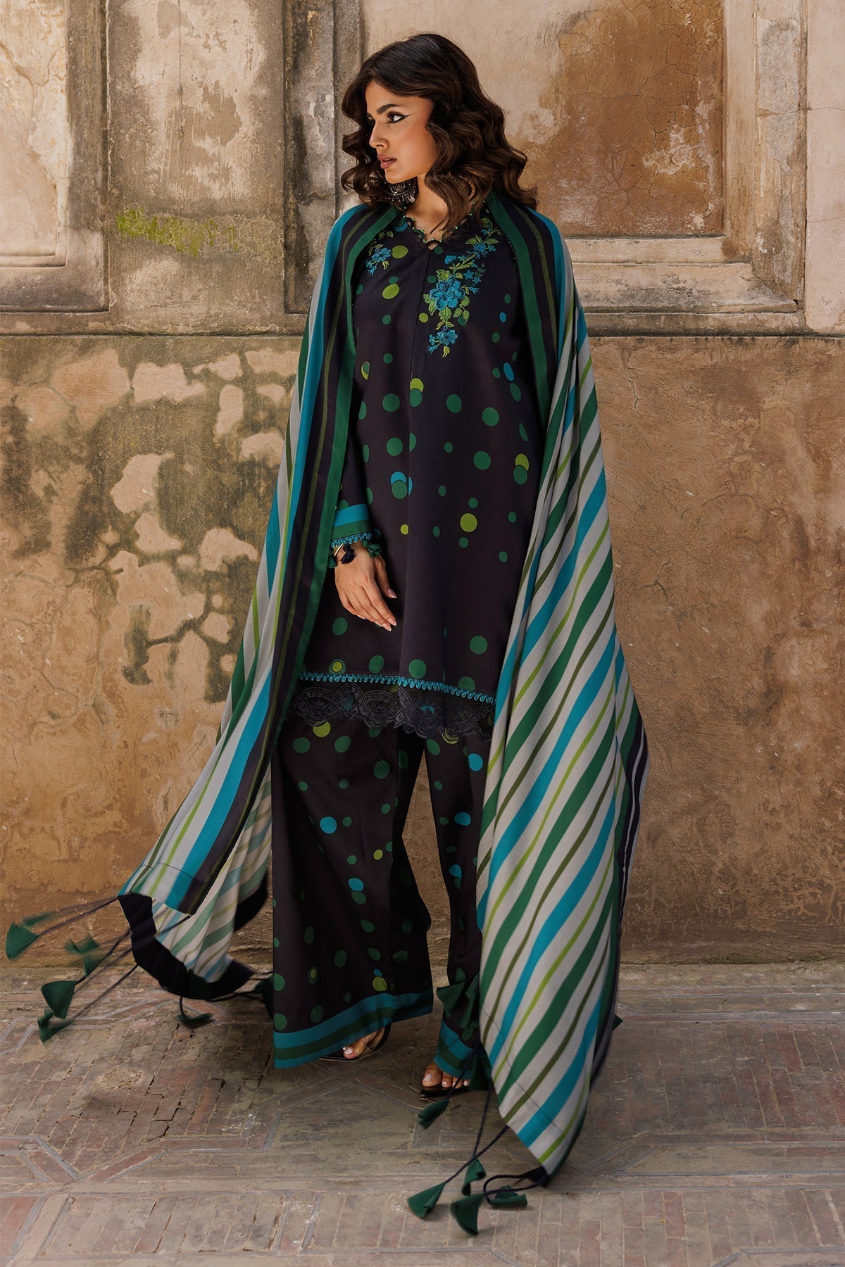 Charizma 3 Pc Stitched Embroidered Staple Suit - DSCW5-07