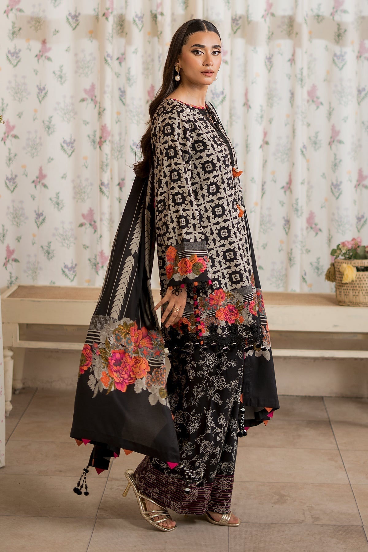 Charizma 3 Pc Stitched Embroidered Staple Suit - DSCW5-22