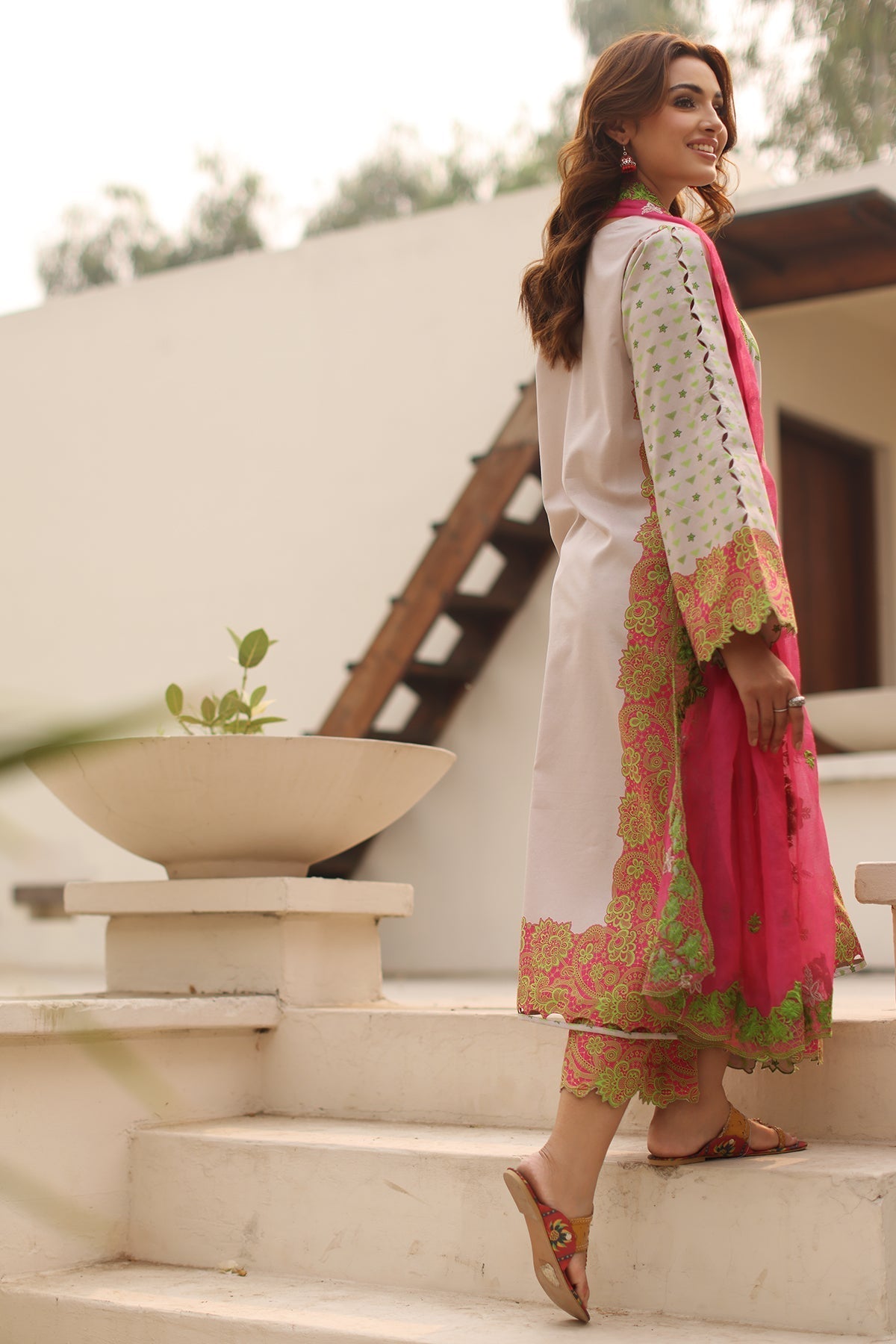 Charizma 3 Pc Stitched Printed Lawn Suit - DSPM4-09