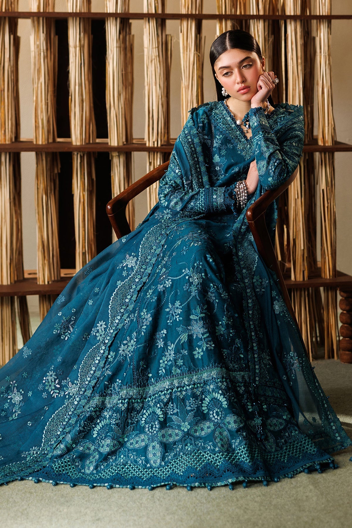 Baroque 3 Piece Unstitched Embroidered Lawn Suit - EL26-D04