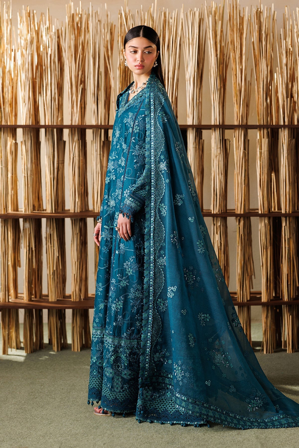 Baroque 3 Piece Unstitched Embroidered Lawn Suit - EL26-D04