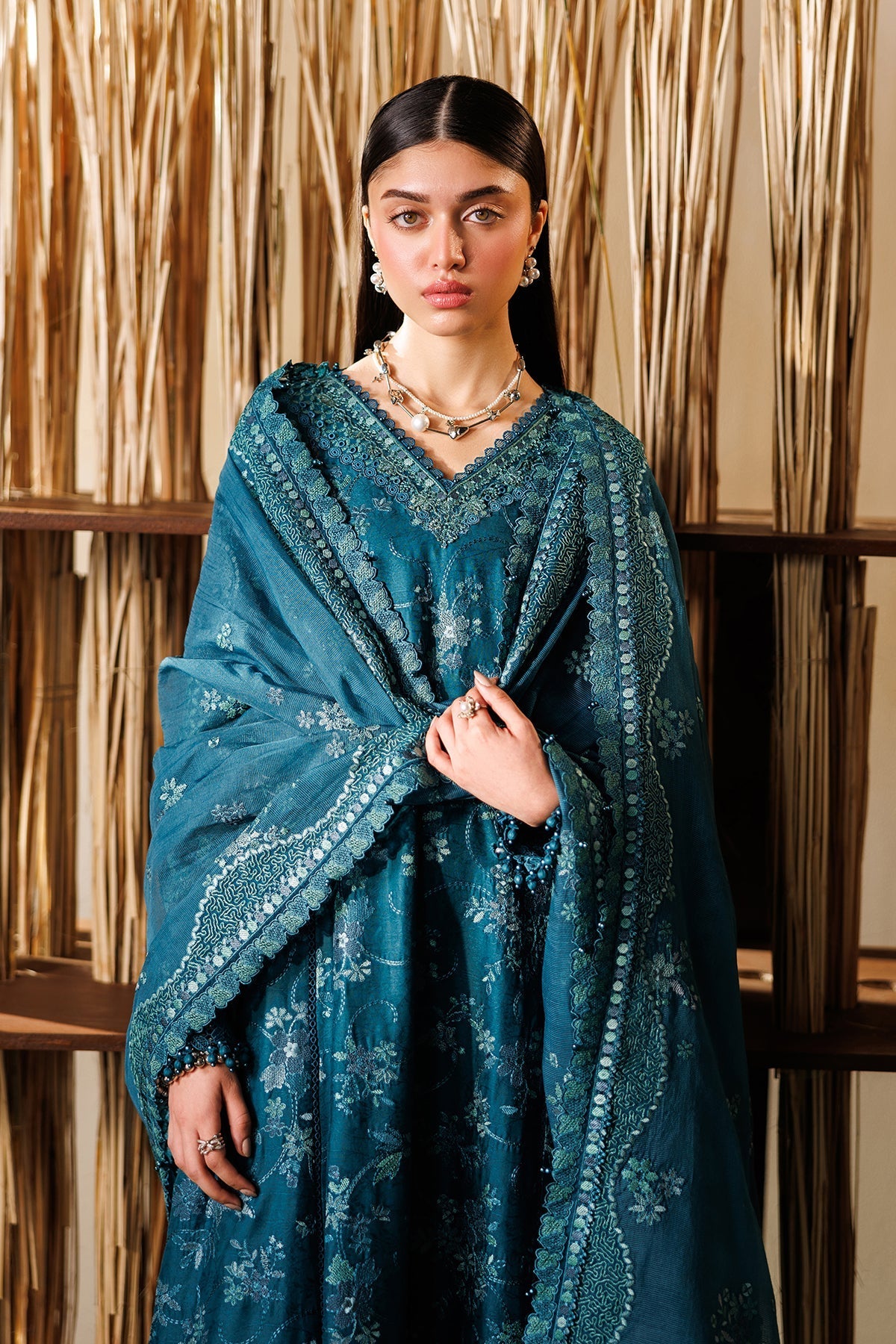 Baroque 3 Piece Unstitched Embroidered Lawn Suit - EL26-D04