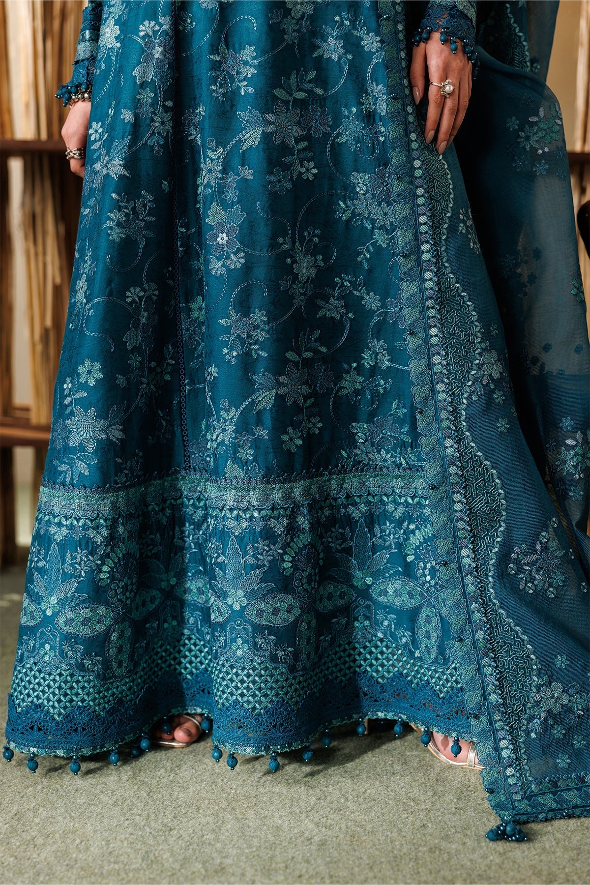 Baroque 3 Piece Unstitched Embroidered Lawn Suit - EL26-D04