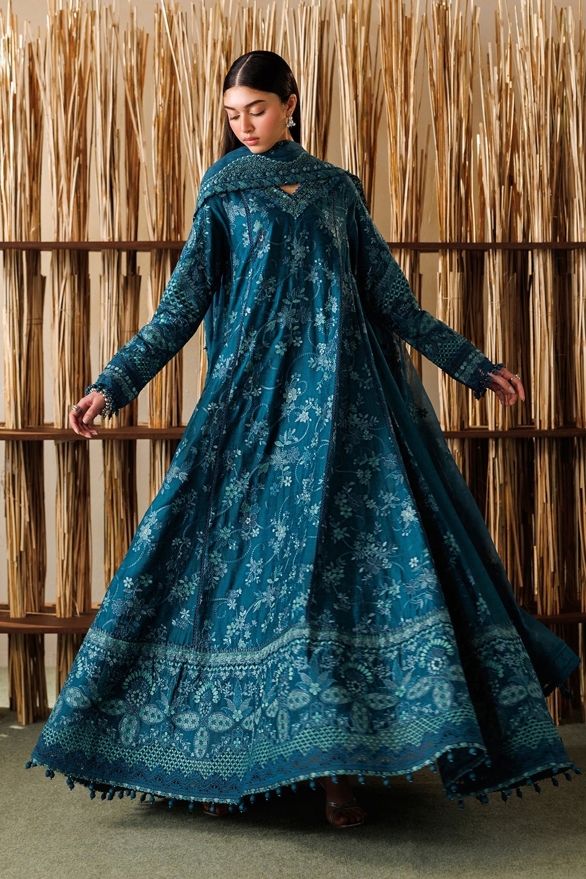 Baroque 3 Piece Unstitched Embroidered Lawn Suit - EL26-D04