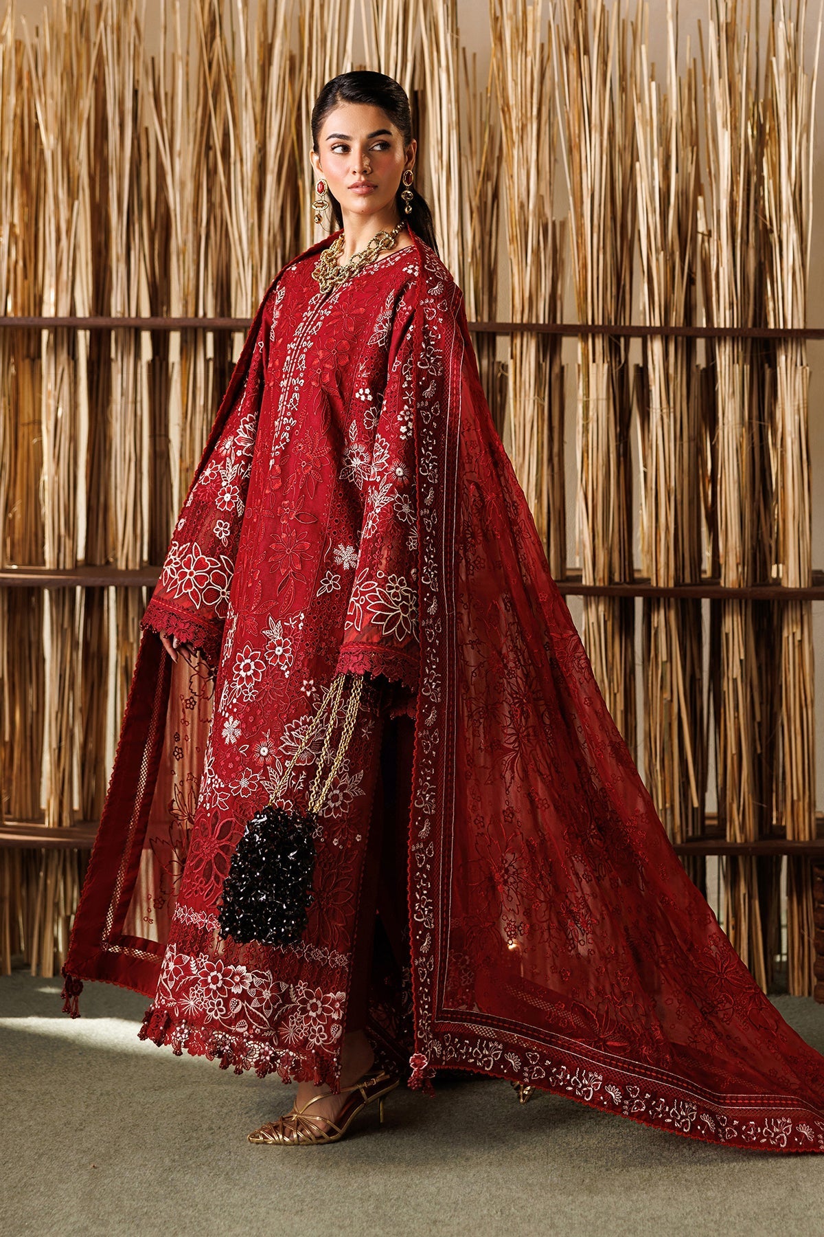 Baroque 3 Piece Unstitched Embroidered Lawn Suit - EL26-D05