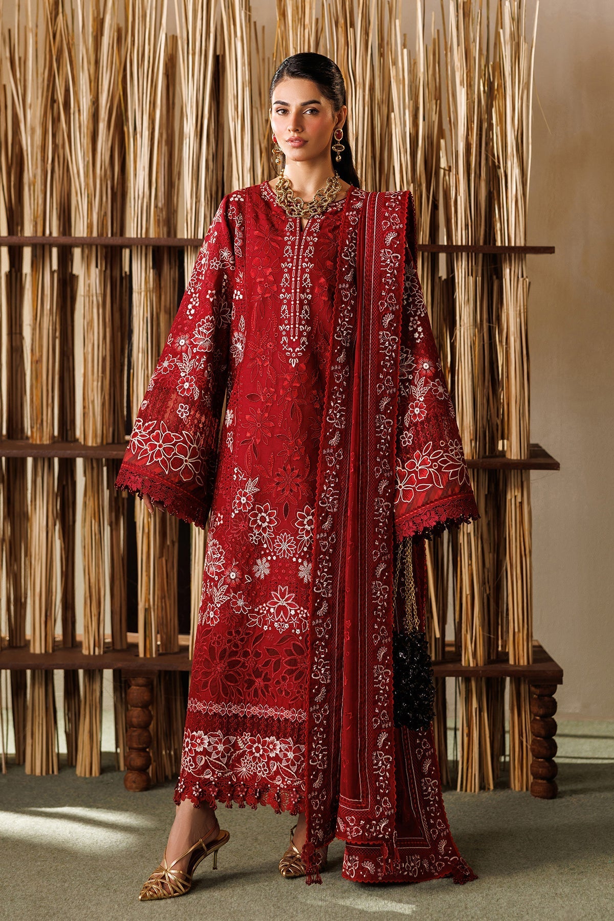 Baroque 3 Piece Unstitched Embroidered Lawn Suit - EL26-D05