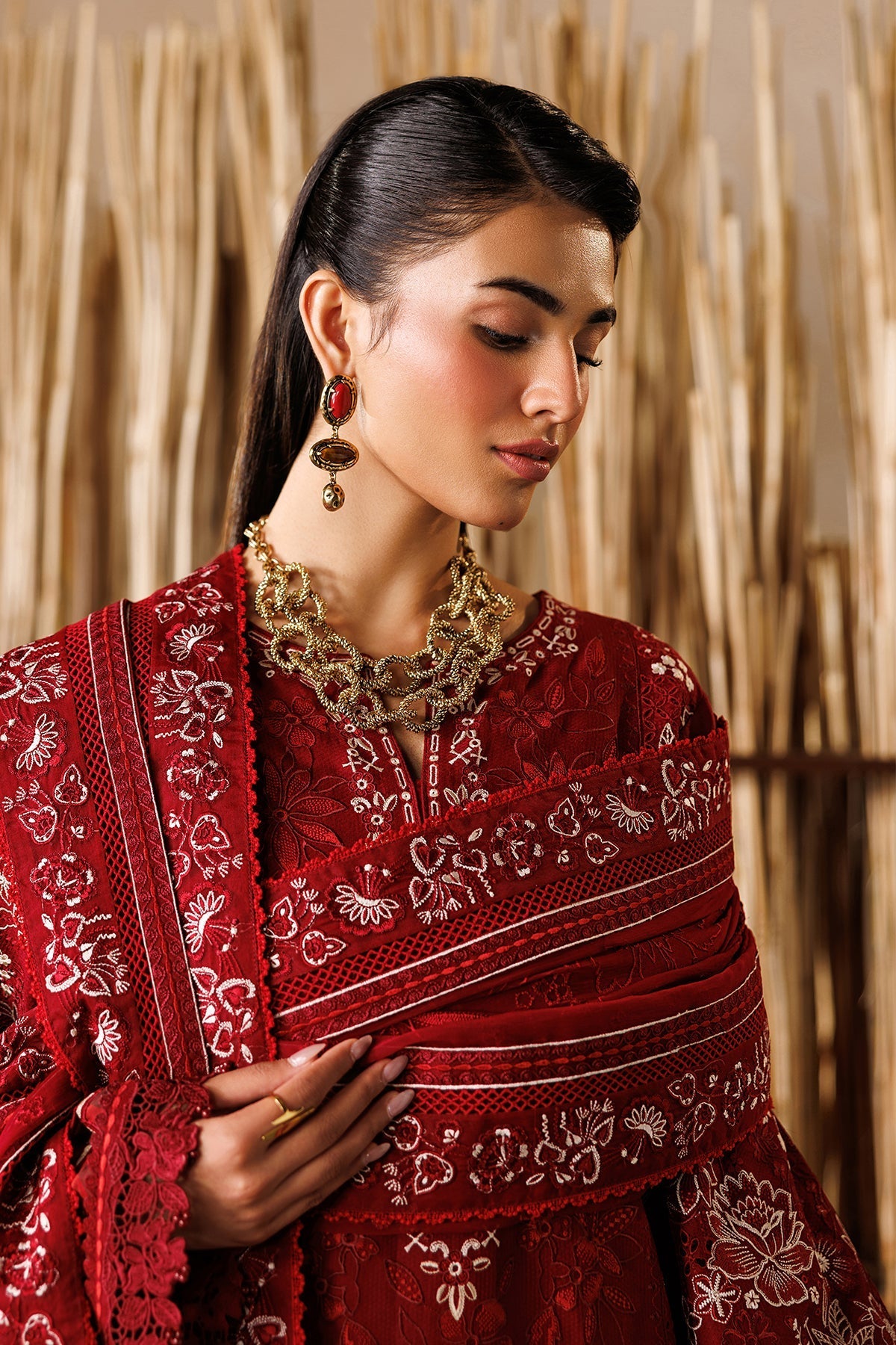 Baroque 3 Piece Unstitched Embroidered Lawn Suit - EL26-D05