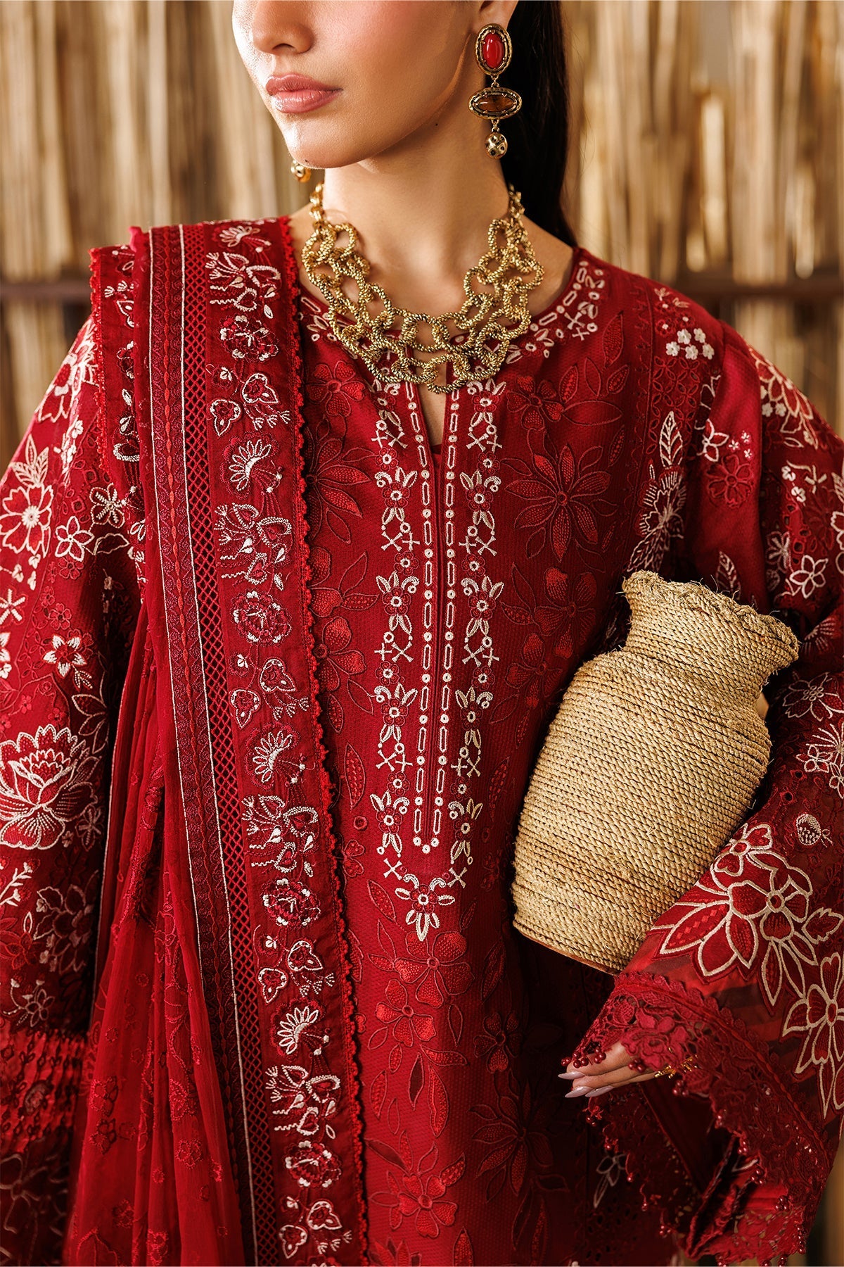 Baroque 3 Piece Unstitched Embroidered Lawn Suit - EL26-D05