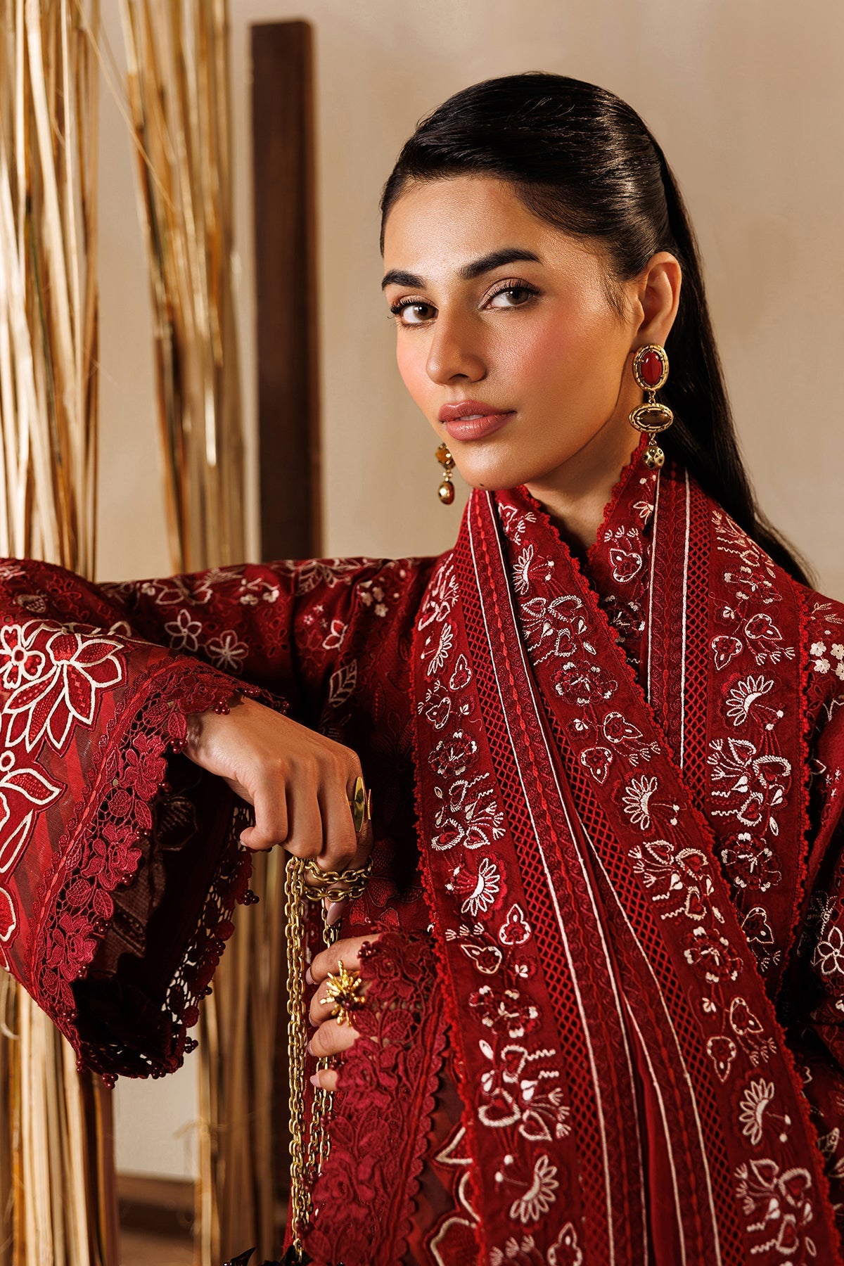 Baroque 3 Piece Unstitched Embroidered Lawn Suit - EL26-D05