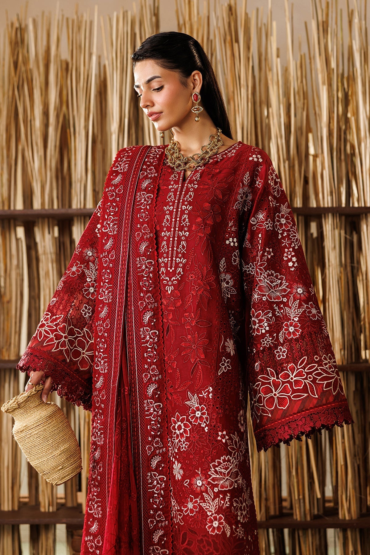 Baroque 3 Piece Unstitched Embroidered Lawn Suit - EL26-D05