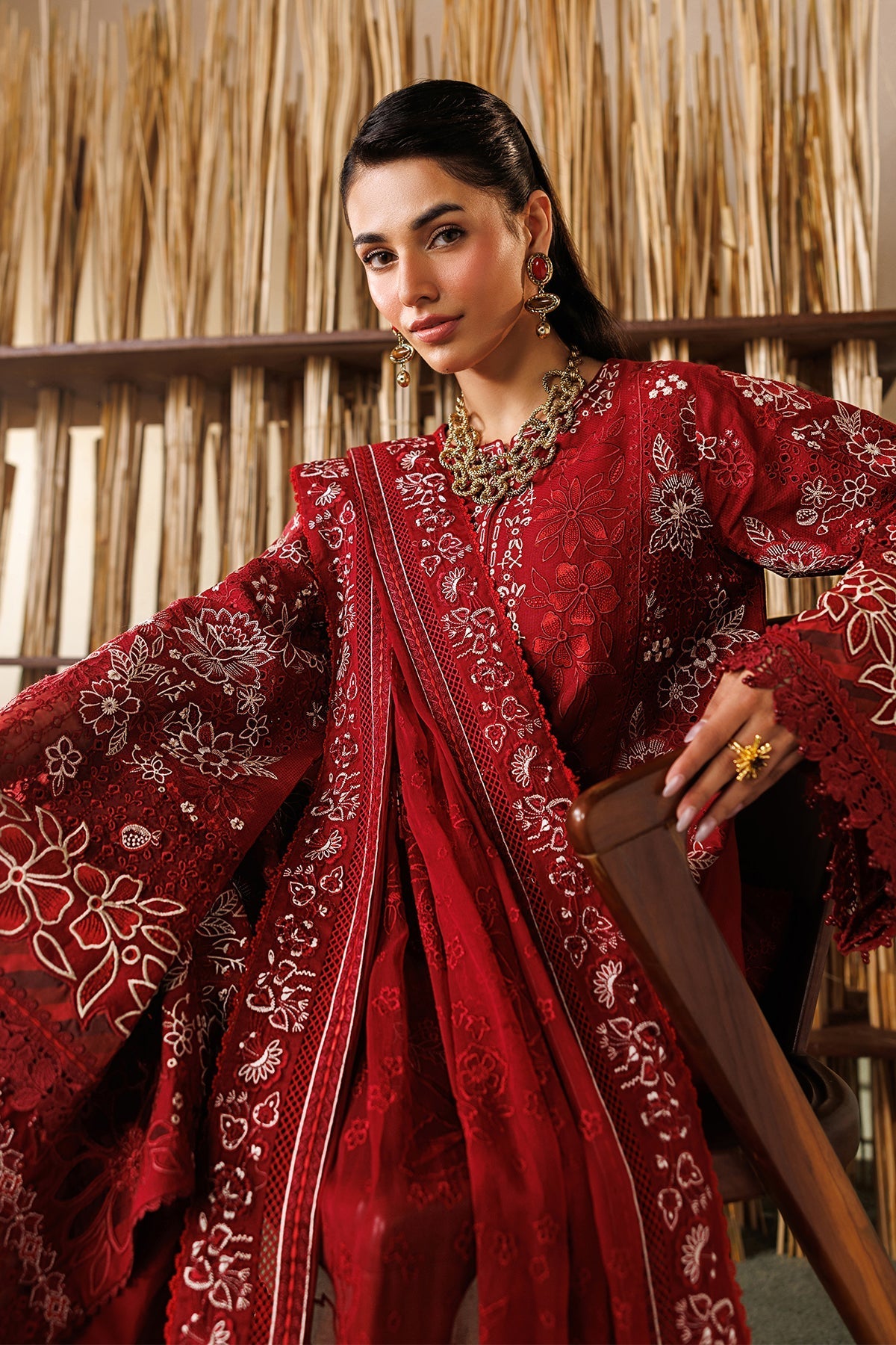 Baroque 3 Piece Unstitched Embroidered Lawn Suit - EL26-D05