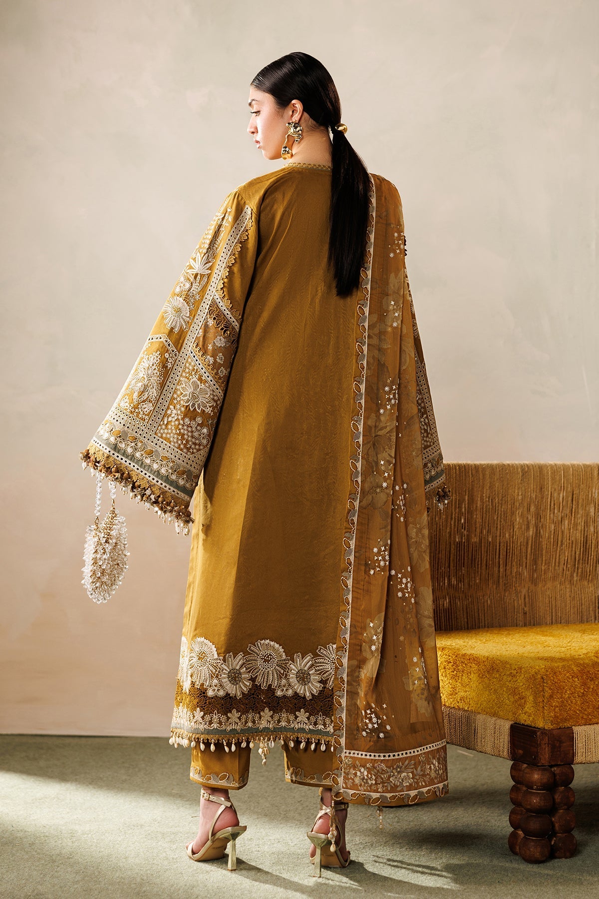 Baroque 3 Piece Unstitched Embroidered Lawn Suit - EL26-D07