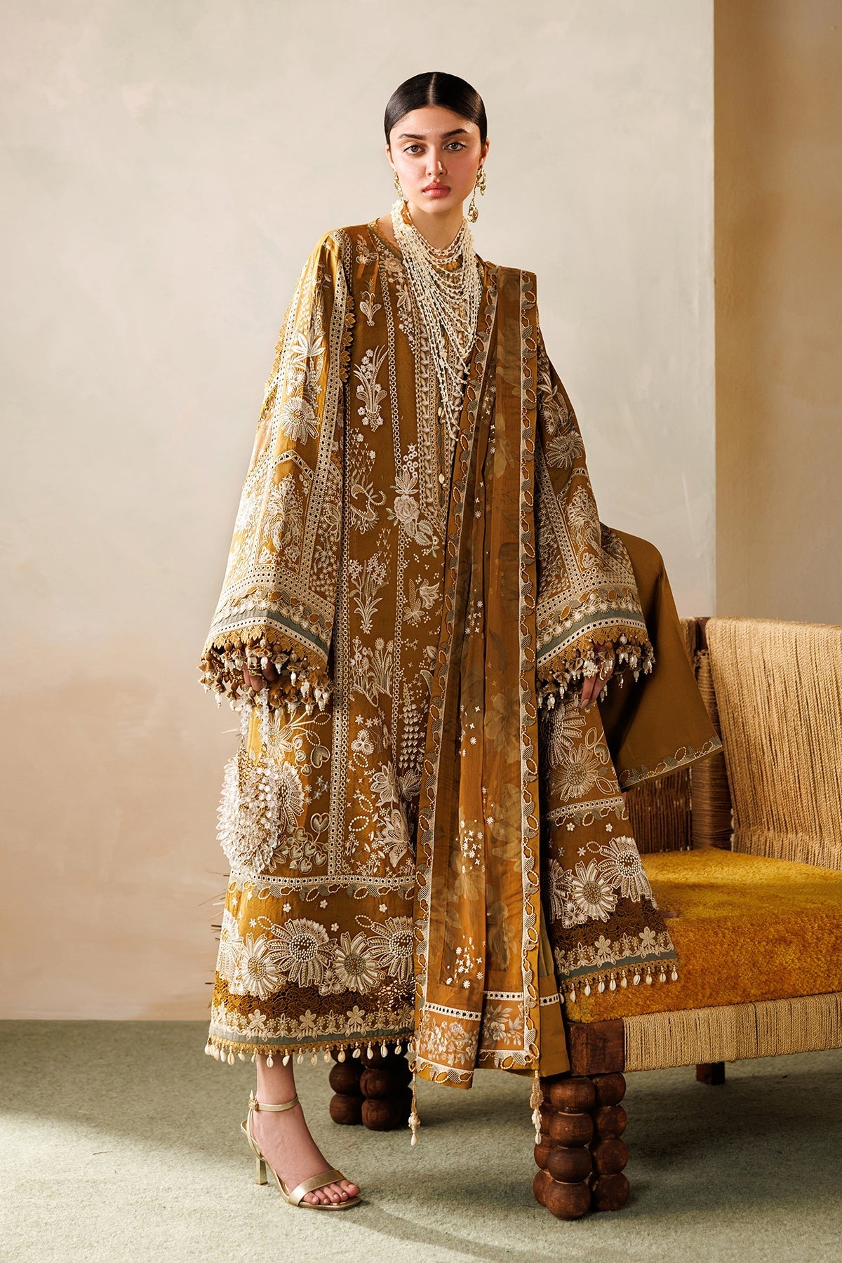 Baroque 3 Piece Unstitched Embroidered Lawn Suit - EL26-D07
