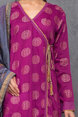 Gul Ahmed 3 PC Unstitched Embroidered Lawn Suit with Cotton Net Gold Printed Dupatta FE-12262