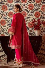 Gul Ahmed 3 PC Unstitched Embroidered Suit with Embroidered Woven Net Dupatta FE-276