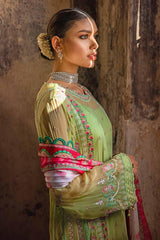 Gul Ahmed 3PC Embroidered Chiffon Unstitched Suit with Digital Printed Paper Cotton Dupatta FE-32032