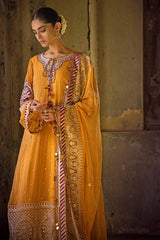 Gul Ahmed 3PC Embroidered Chiffon Unstitched Suit with Zari and Sequence FE-32097