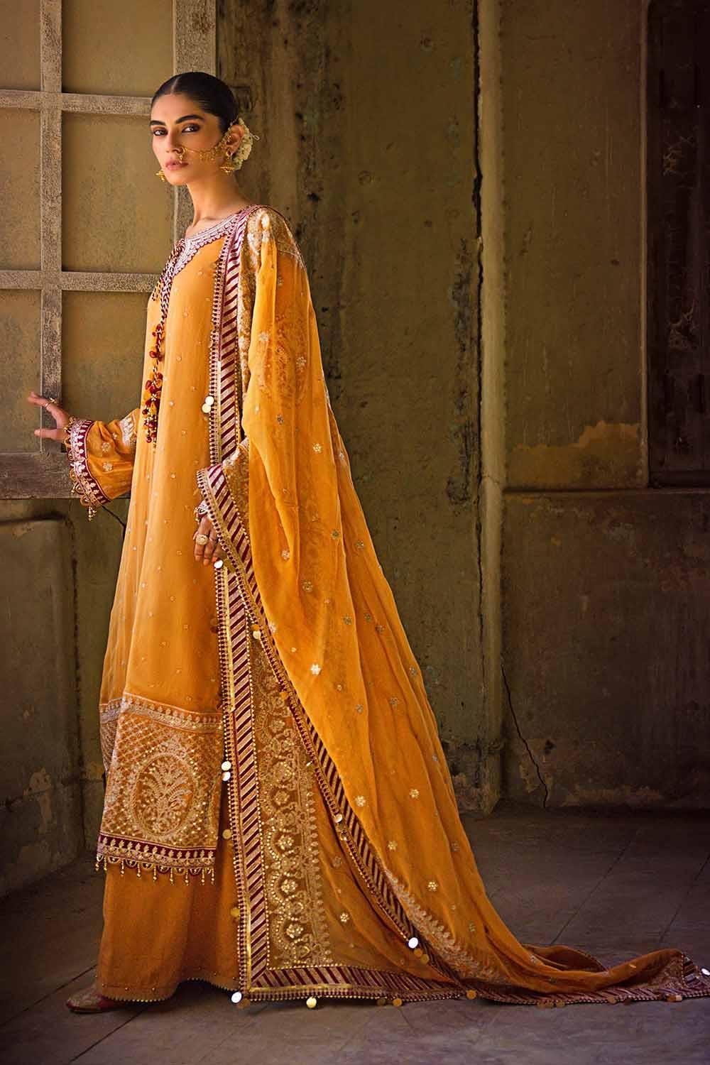 Gul Ahmed 3PC Embroidered Chiffon Unstitched Suit with Zari and Sequence FE-32097