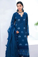 Gul Ahmed 3 Piece Unstitched Embroidered Paper Cotton Self Jacquard Suit with Zari Stripe Dupatta FE-52004