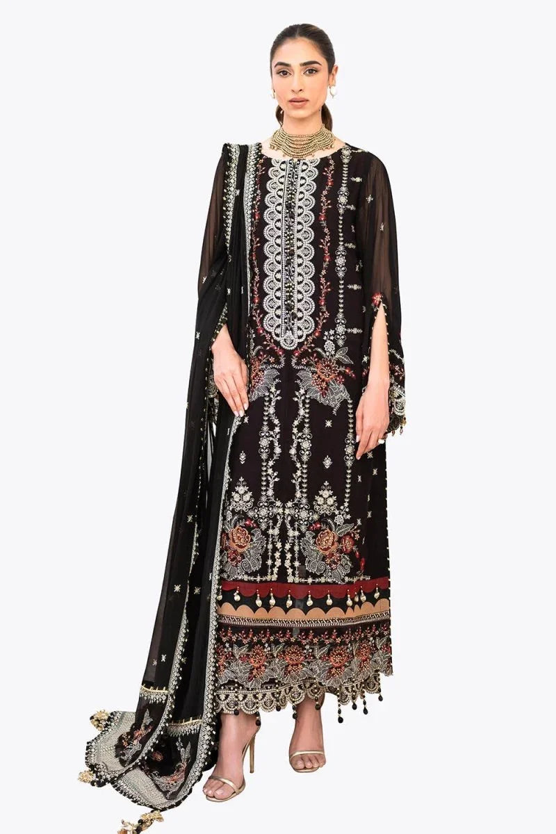 Gul Ahmed 3 Piece Unstitched Embroidered Chiffon Suit with Embroidered Chiffon Dupatta FE-52081