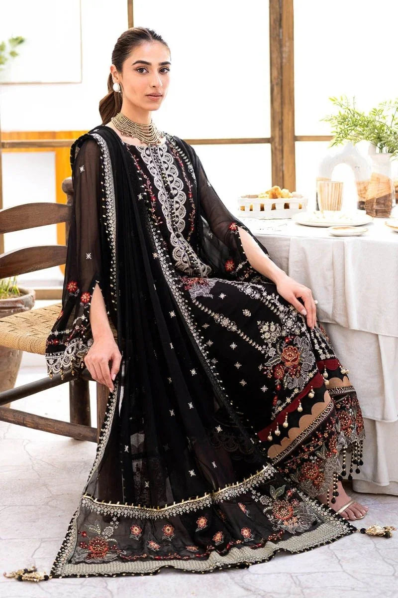 Gul Ahmed 3 Piece Unstitched Embroidered Chiffon Suit with Embroidered Chiffon Dupatta FE-52081