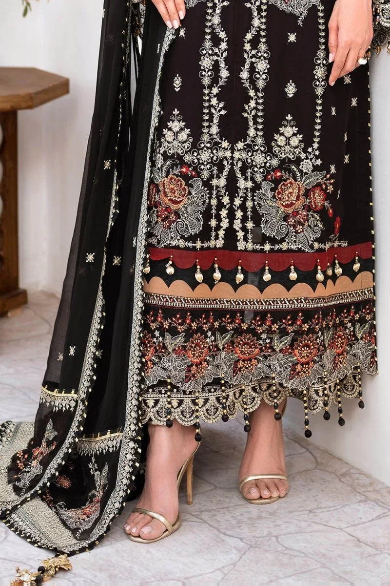 Gul Ahmed 3 Piece Unstitched Embroidered Chiffon Suit with Embroidered Chiffon Dupatta FE-52081