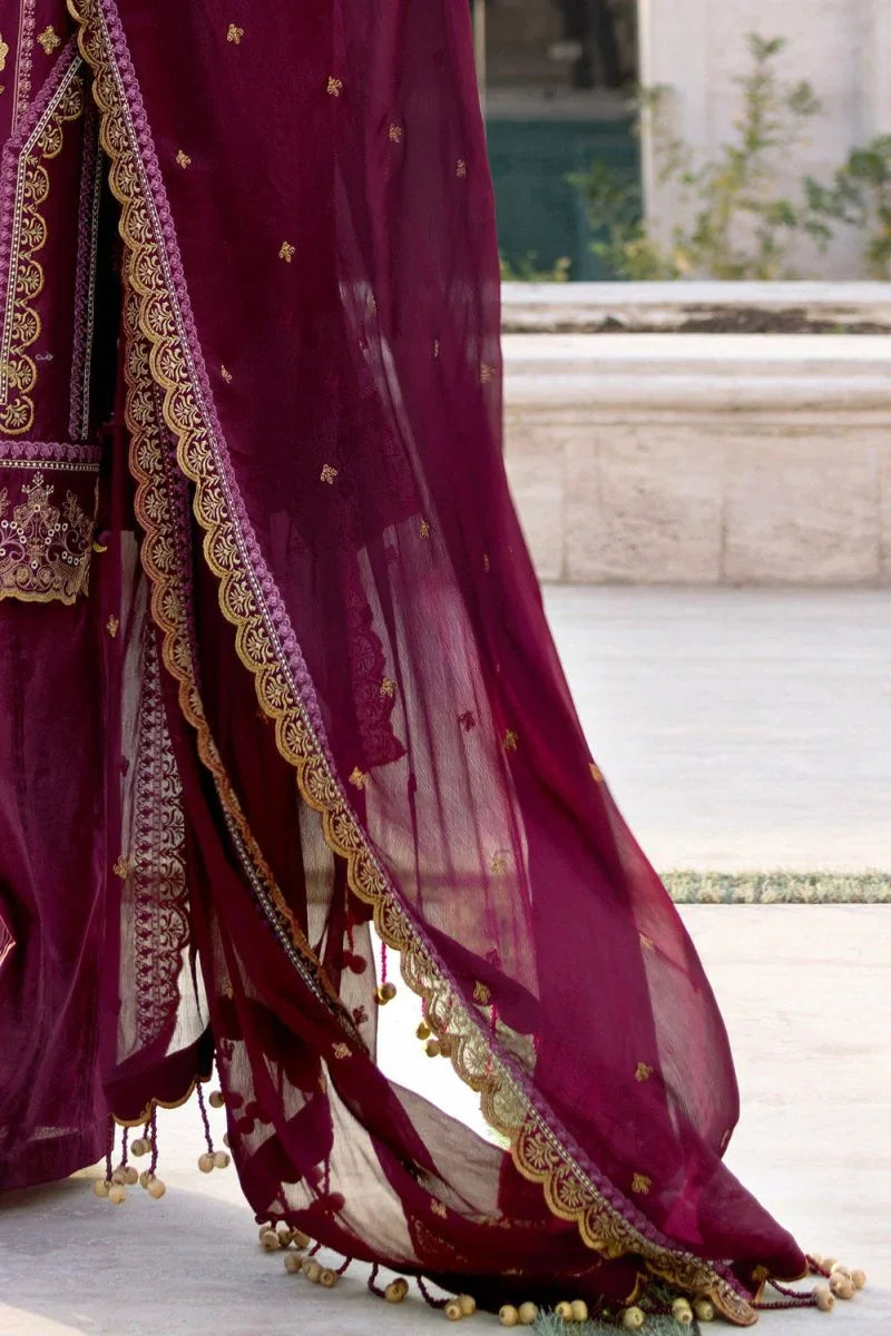 Gul Ahmed 3 Piece Unstitched Embroidered Lawn Suit with Embroidered Chiffon Dupatta FE-52100