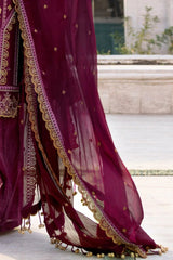 Gul Ahmed 3 Piece Unstitched Embroidered Lawn Suit with Embroidered Chiffon Dupatta FE-52100