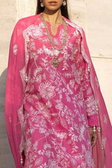 Gul Ahmed 3 Piece Unstitched Embroidered Lawn Suit with Embroidered Chiffon Dupatta FE-52123