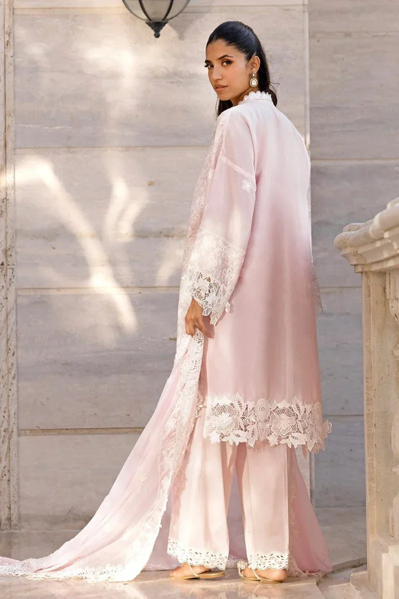 Gul Ahmed 3 Piece Unstitched Embroidered Lawn Suit with Embroidered Chiffon Dupatta FE-52152