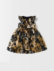 Beechtree 1 Piece Kid's Stylish frock - FGFRI-521-03-B-Black