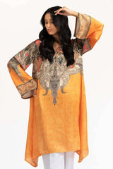 Gul Ahmed 1PC Stitched Shamoz Silk Embellished Shirt GLM-23-34