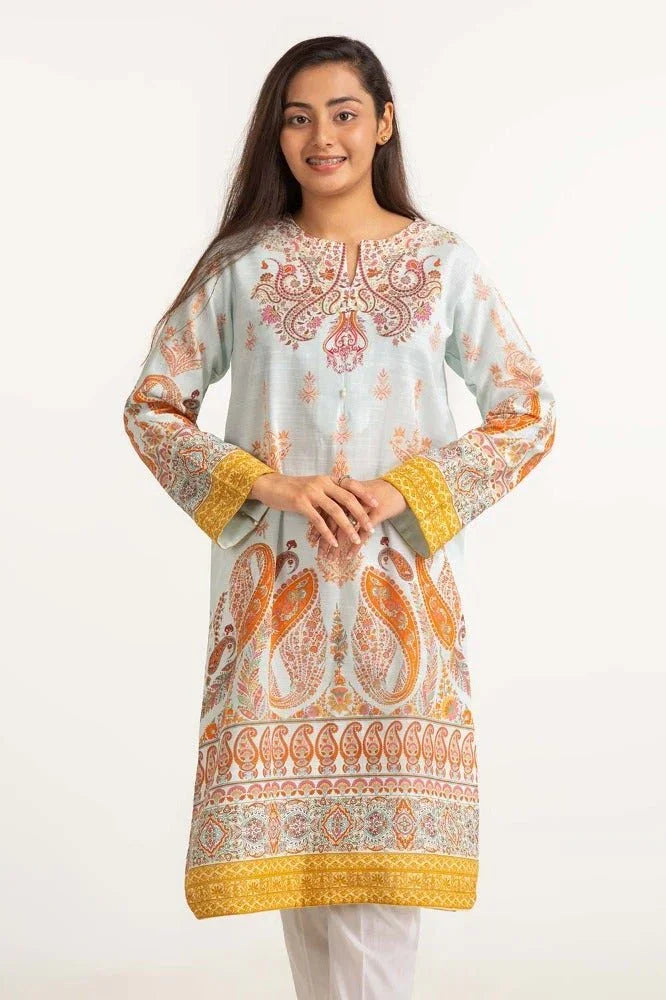 Gul Ahmed 01 Piece Stitched Digital Print Khaddar Shirt GLW-23-24