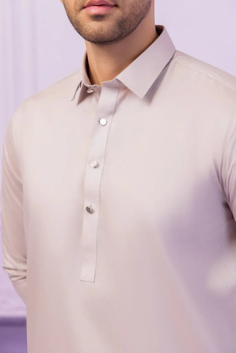 BONANZA MEN'S 2 PIECE ALBASTER-COTTON-SHALWAR SUIT - GSSR24-016