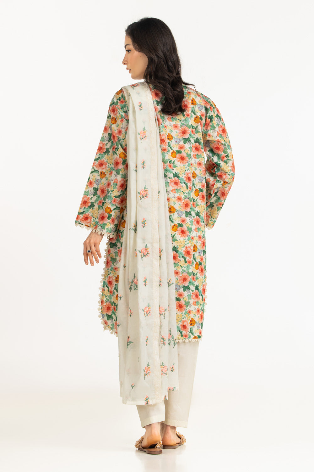 Gul Ahmed 3 Piece Ready to Wear Printed with Embroidered Lawn Suit - IUSTKSD-2135