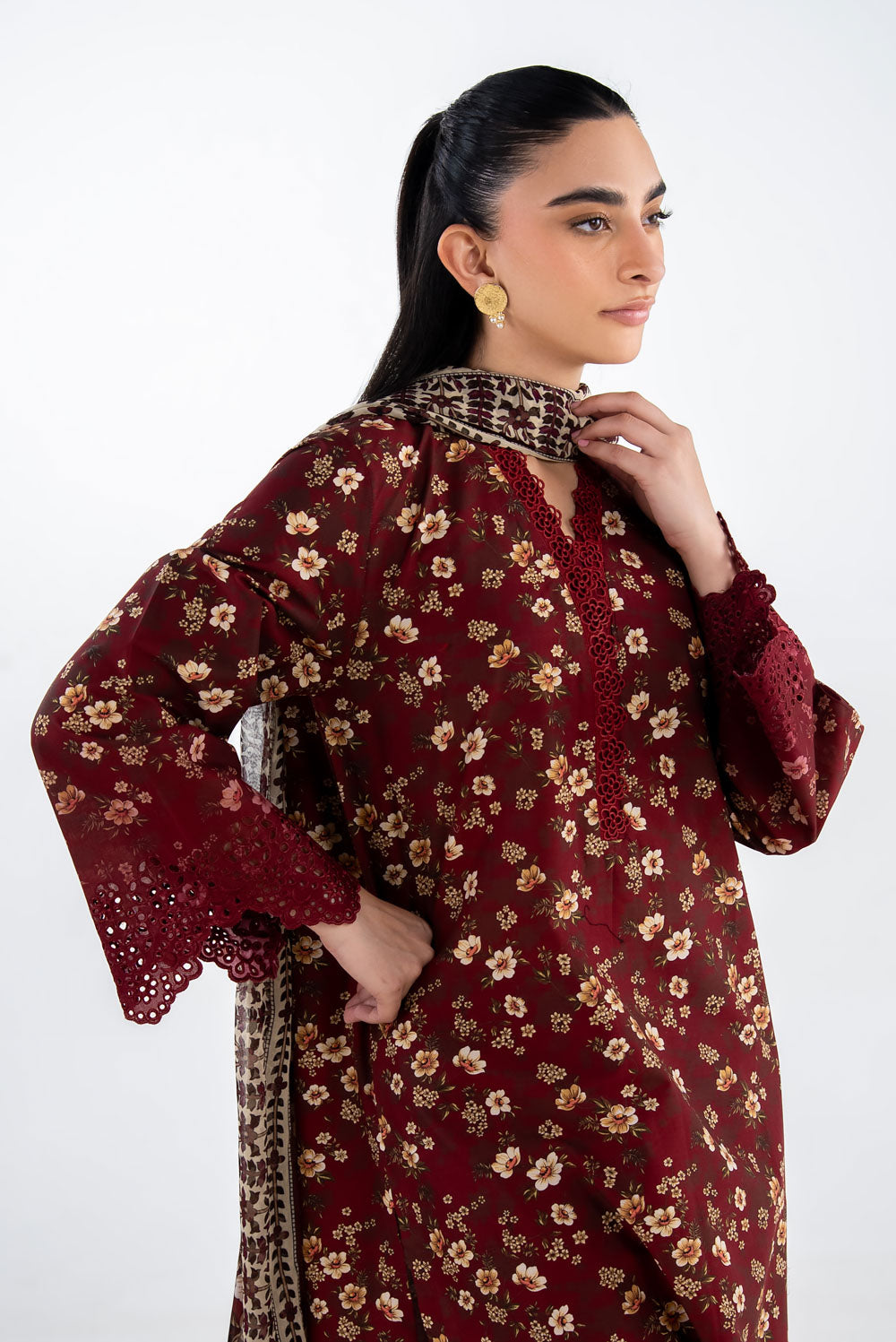 Gul Ahmed 3 Piece Ready to Wear Printed with Embroidered Lawn Suit - IUSTKSD-2311