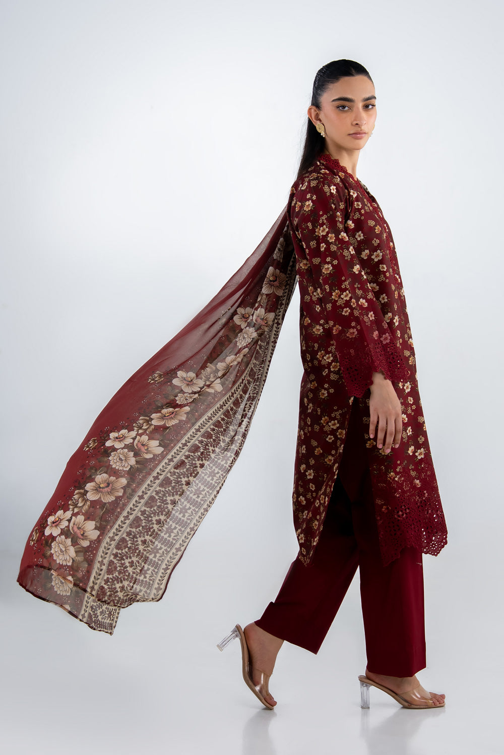 Gul Ahmed 3 Piece Ready to Wear Printed with Embroidered Lawn Suit - IUSTKSD-2311