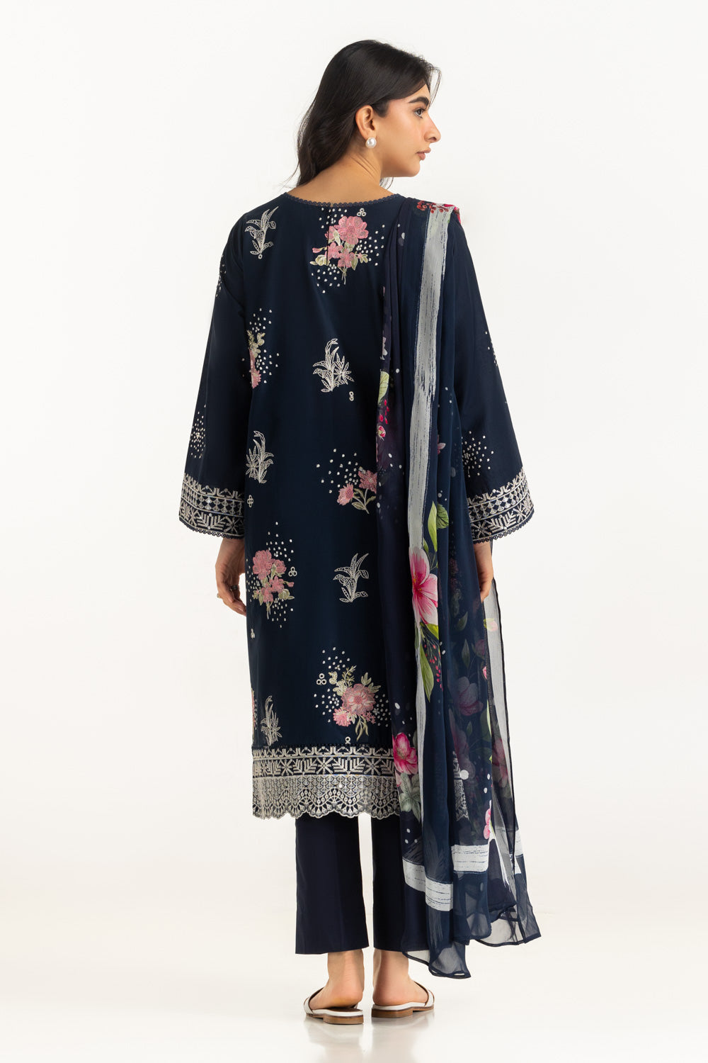 Gul Ahmed 3 Piece Ready to Wear Printed with Embroidered Lawn Suit - IUSTKSD-2333