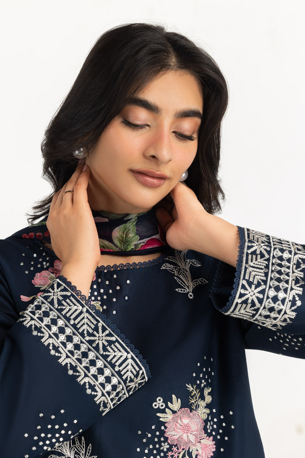 Gul Ahmed 3 Piece Ready to Wear Printed with Embroidered Lawn Suit - IUSTKSD-2333