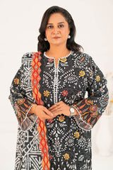 Gul Ahmed 3 Piece Unstitched Printed Khaddar Suit With Dupatta K-52111