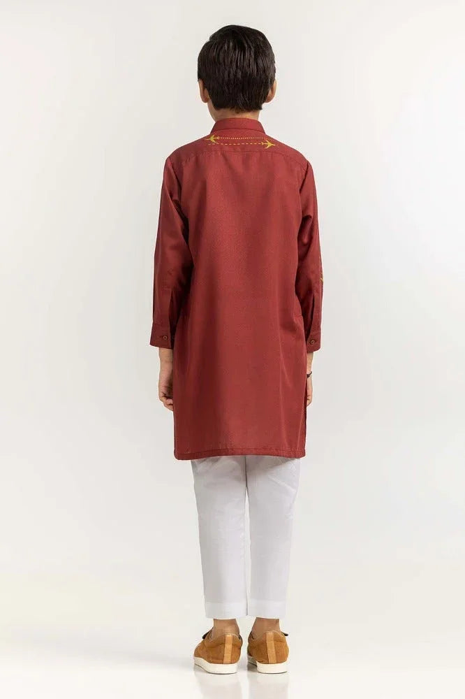 Gul Ahmed 1 PC Rust Styling Kurta KR-KSTY24-008